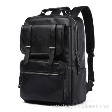 cuir boy book bags male leather backpack